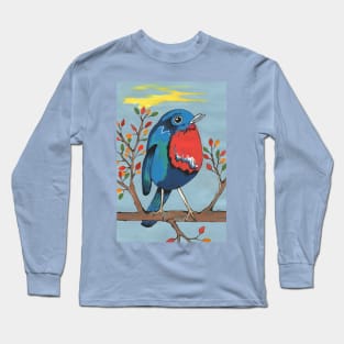 FUNNY Bird Painting Long Sleeve T-Shirt